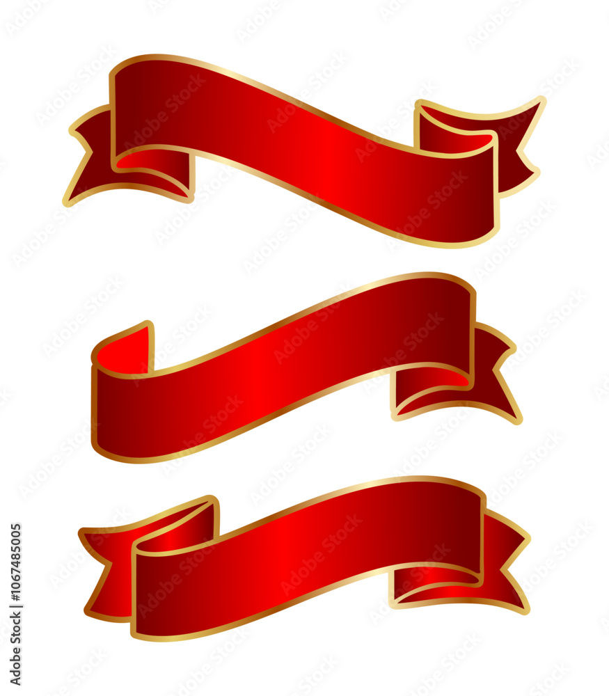 Flat vector ribbons banners set isolated on white background. Flat vector ribbons banners set isolated on white background.