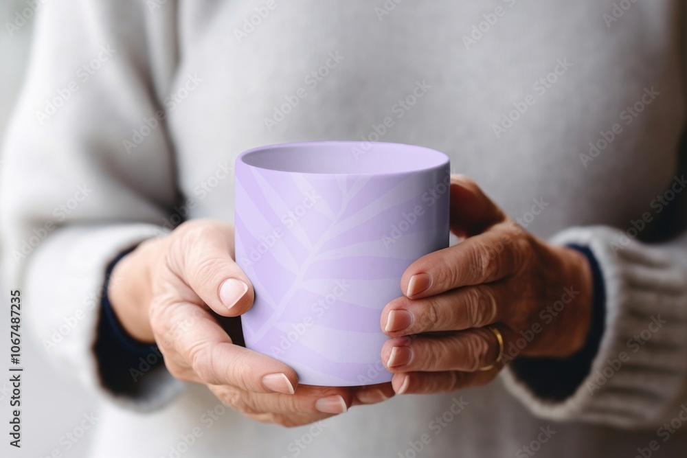 Purple cozy mug, food container Purple cozy mug, food container