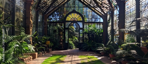 The Enchanting Historical Stained Glass Greenhouse of Adelaide Botanic Garden