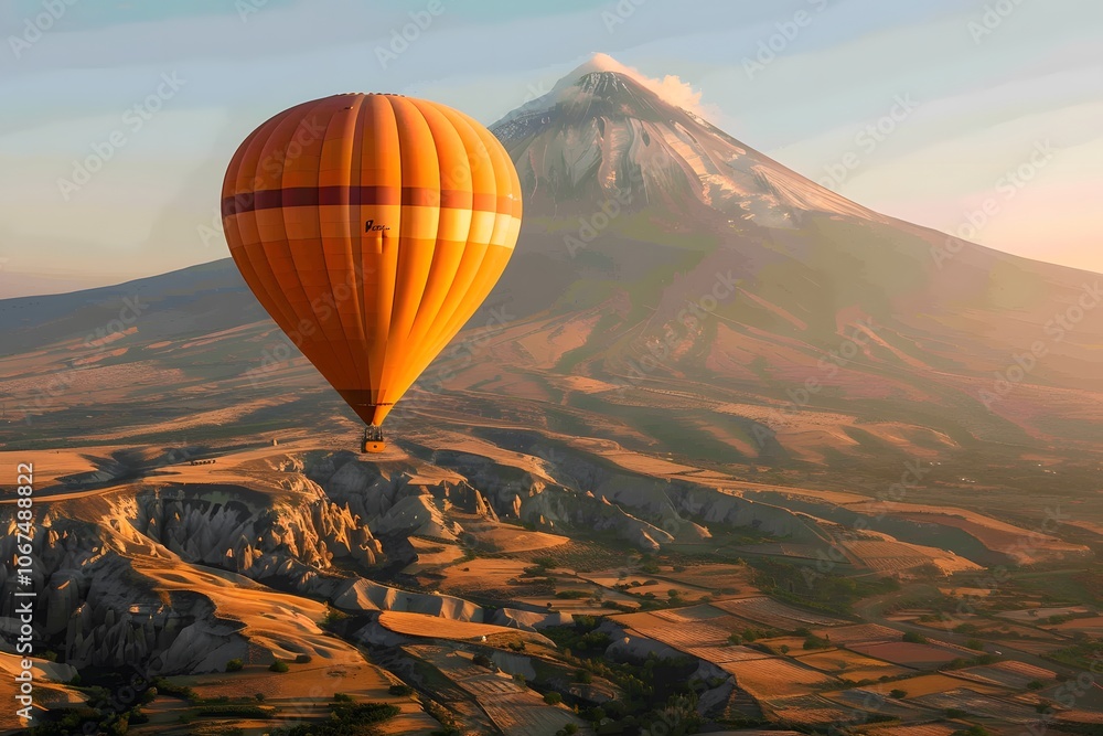 Obraz premium Majestic Sunrise Over Mountains