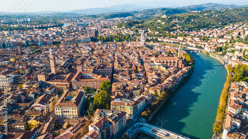 Verona, a beautiful and historic city in northern Italy, shines under sunny skies. Known as the city of Romeo and Juliet, Verona attracts tourists with its rich cultural heritage, charming streets