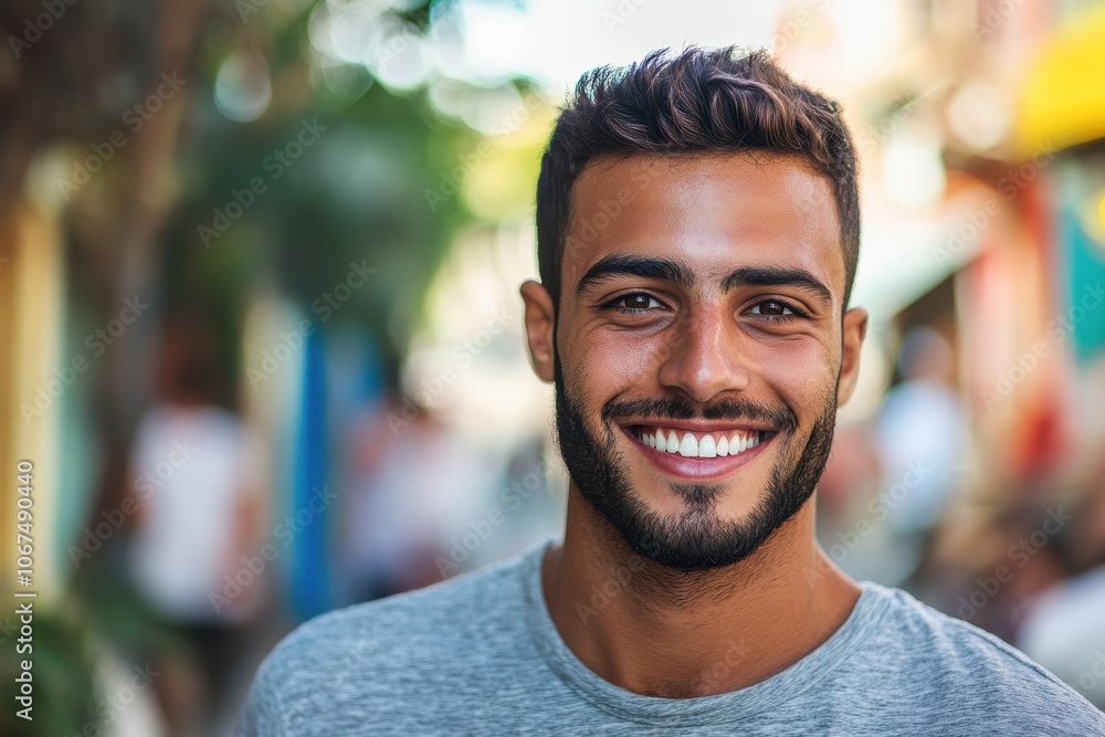 Joyful attractive young man from the Middle East Joyful attractive young man from the Middle East