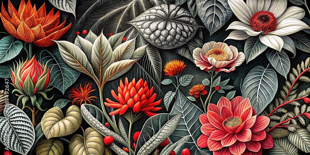 Surreal Botanical Line Art Photos Surreal Botanical Line Art Photos