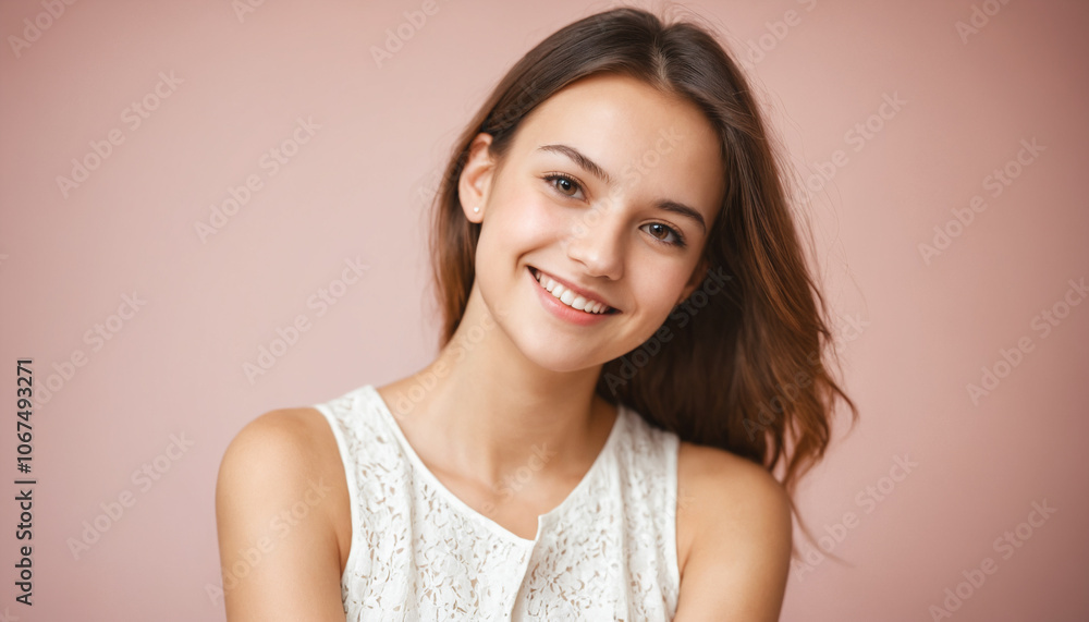 happy pretty young woman age 25 posing, perfect lighting, bright background happy pretty young woman age 25 posing, perfect lighting, bright background
