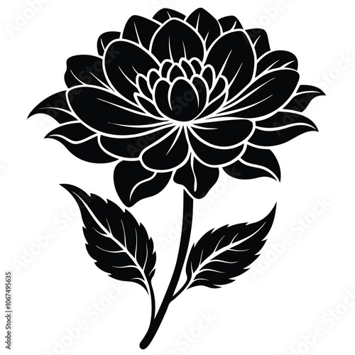 Wild Flower silhouette vector