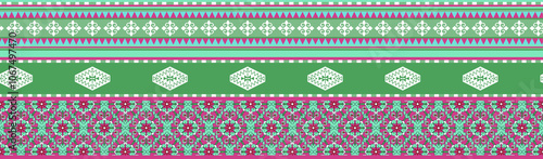 Obraz na płótnie seamless beautiful wallpaper cards border design floral leaf vintage ornament Victorian geometric ethnic print paisley w salonie