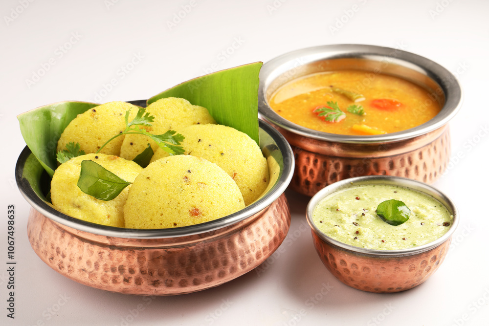 rava idli or Semolina steamed idli, South Indian breakfast rava idli or Semolina steamed idli, South Indian breakfast