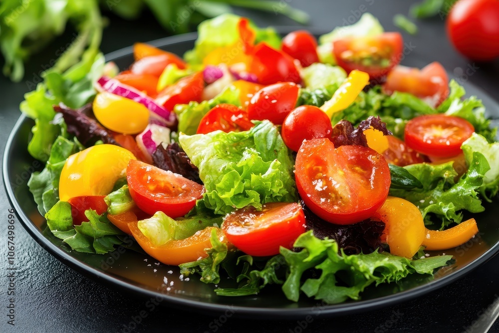 salad on plate nearby salad on plate nearby