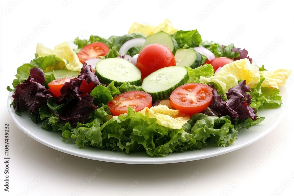 Salad with various ingredients on a dish Salad with various ingredients on a dish