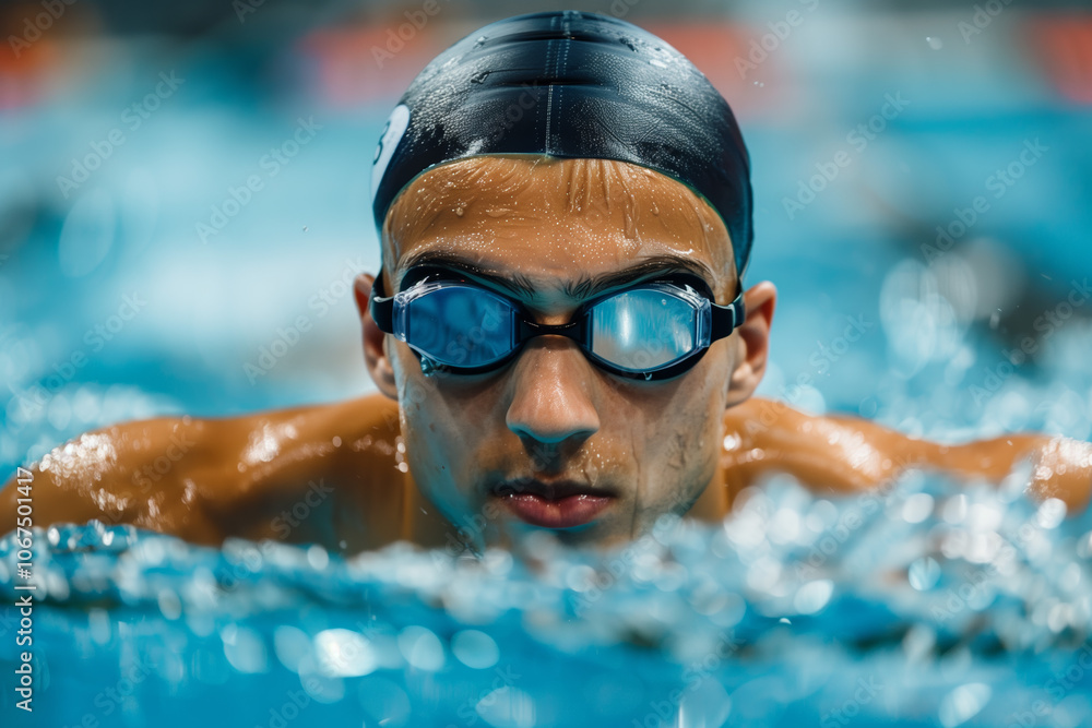 Fototapeta premium A swimmer.