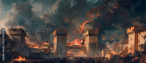 The French Revolution ignites chaos as revolutionaries storm the Bastille, symbolizing the fight for freedom. photo