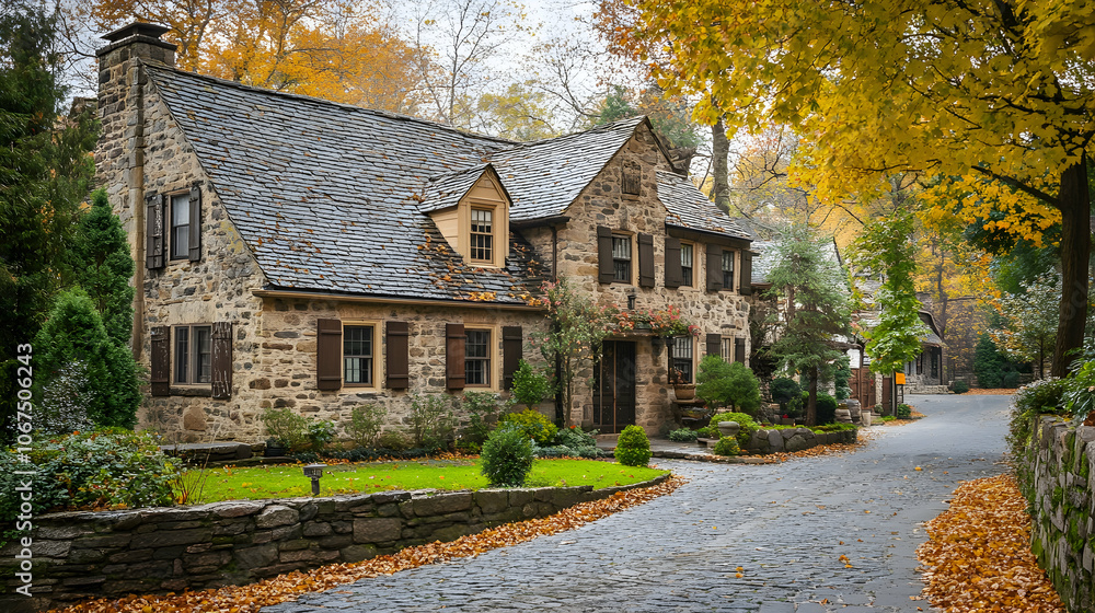 Quaint Village Charm: Picturesque Old Stone Houses in a Scenic Setting Quaint Village Charm: Picturesque Old Stone Houses in a Scenic Setting