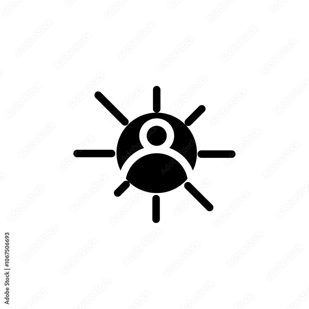Obraz premium Affiliate marketing icon Black and white outline vector