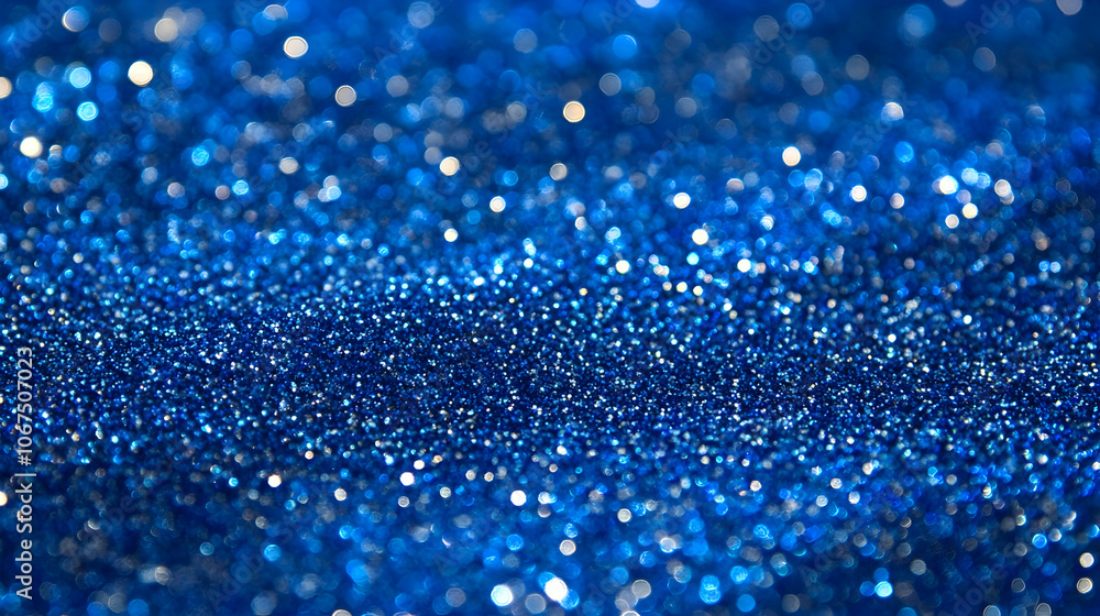 Sapphire blue glitter bokeh background with a royal sparkle effect Sapphire blue glitter bokeh background with a royal sparkle effect