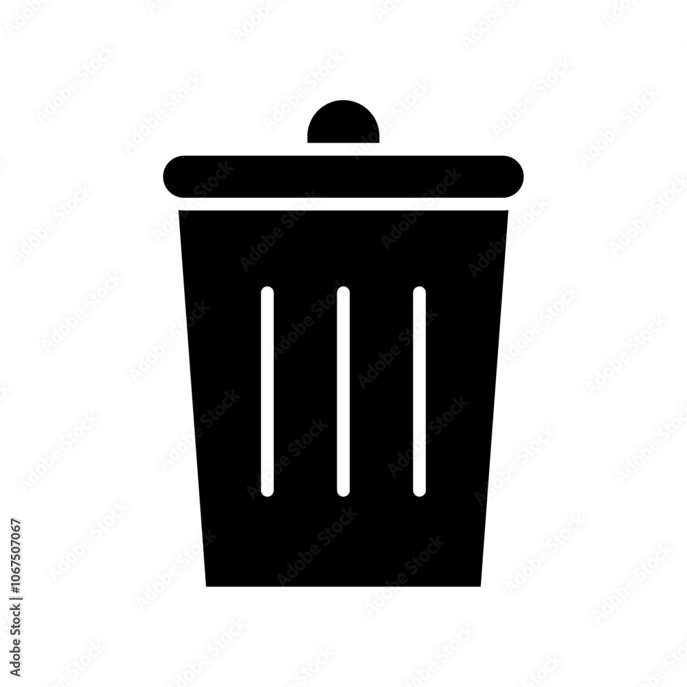 Bin icon Black and white outline vector Bin icon Black and white outline vector