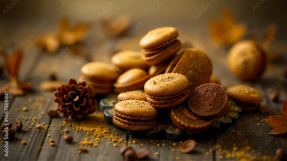 Pumpkin Chai Macarons in the Air Pumpkin Chai Macarons in the Air