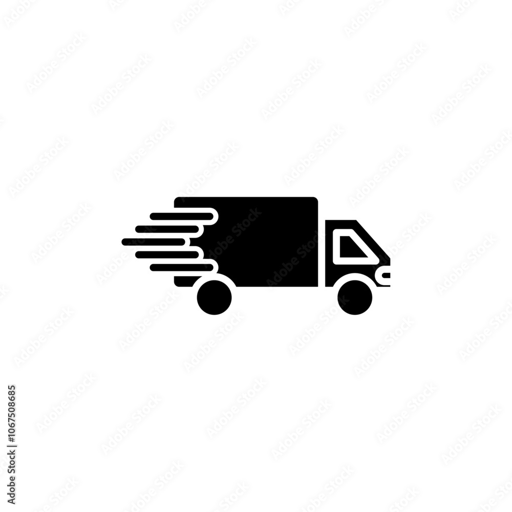 Delivery icon Black and white outline vector Delivery icon Black and white outline vector