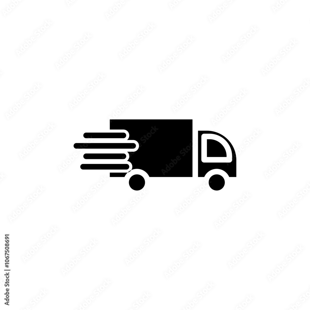 Delivery icon Black and white outline vector Delivery icon Black and white outline vector