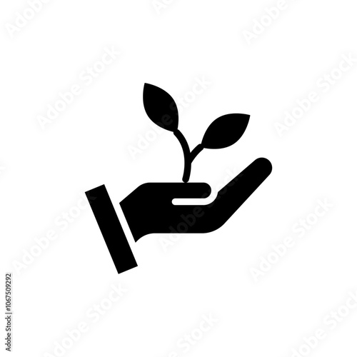 Environment icon Black and white outline vector