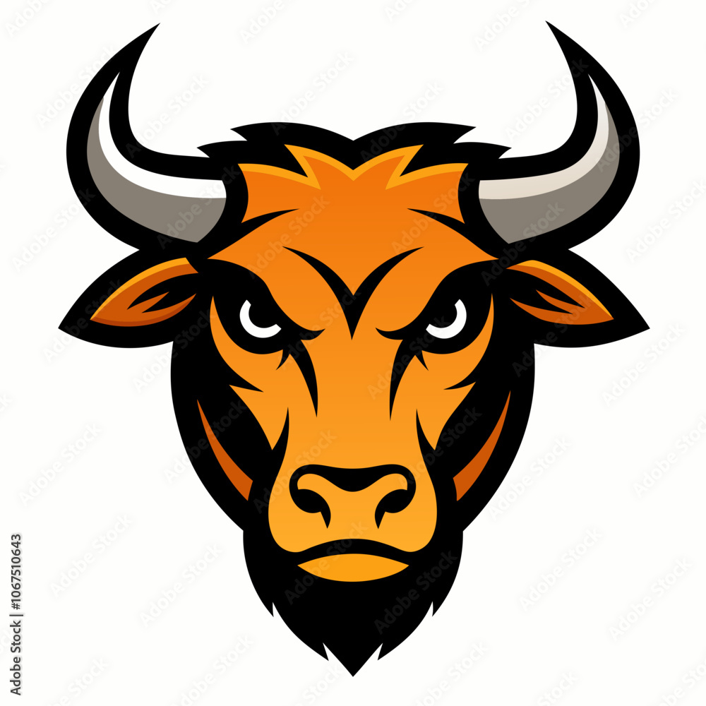 Fototapeta premium ox head mascot logo vector illustration