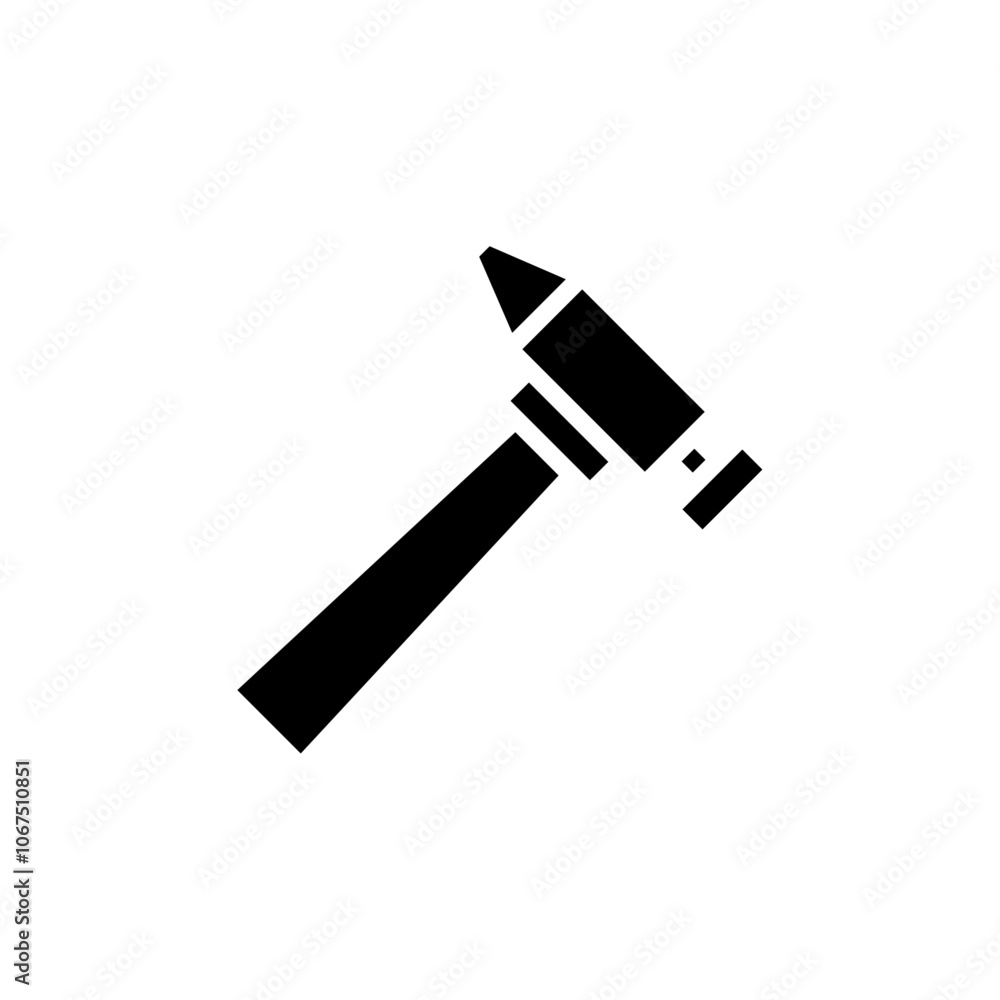 Hammer icon Black and white outline vector Hammer icon Black and white outline vector