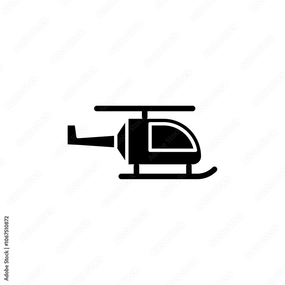 Helicopter icon Black and white outline vector Helicopter icon Black and white outline vector