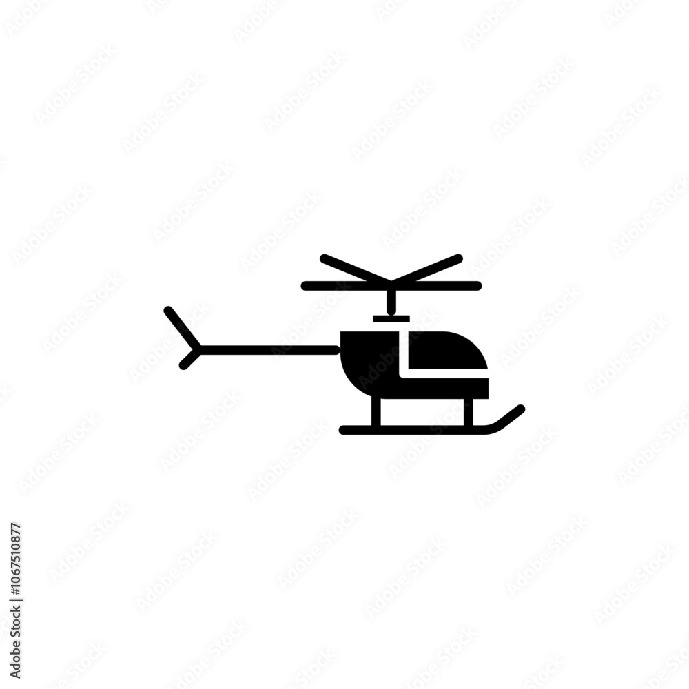 Helicopter icon Black and white outline vector Helicopter icon Black and white outline vector