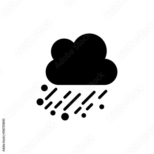 Hail icon Black and white outline vector