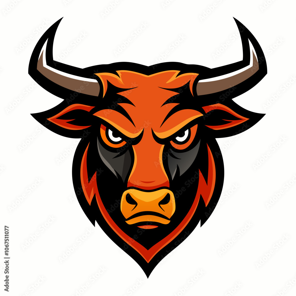 ox head mascot logo vector illustration ox head mascot logo vector illustration