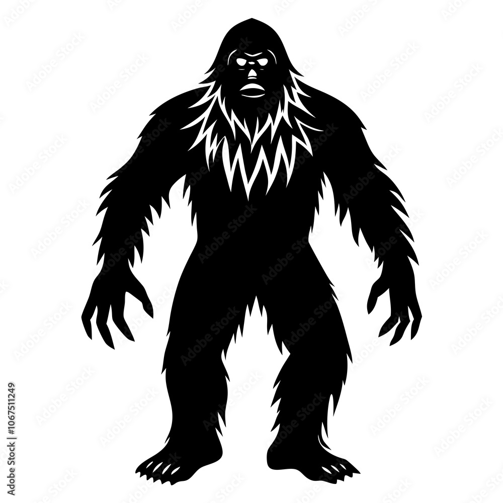 Bigfoot vector silhouette Bigfoot vector silhouette