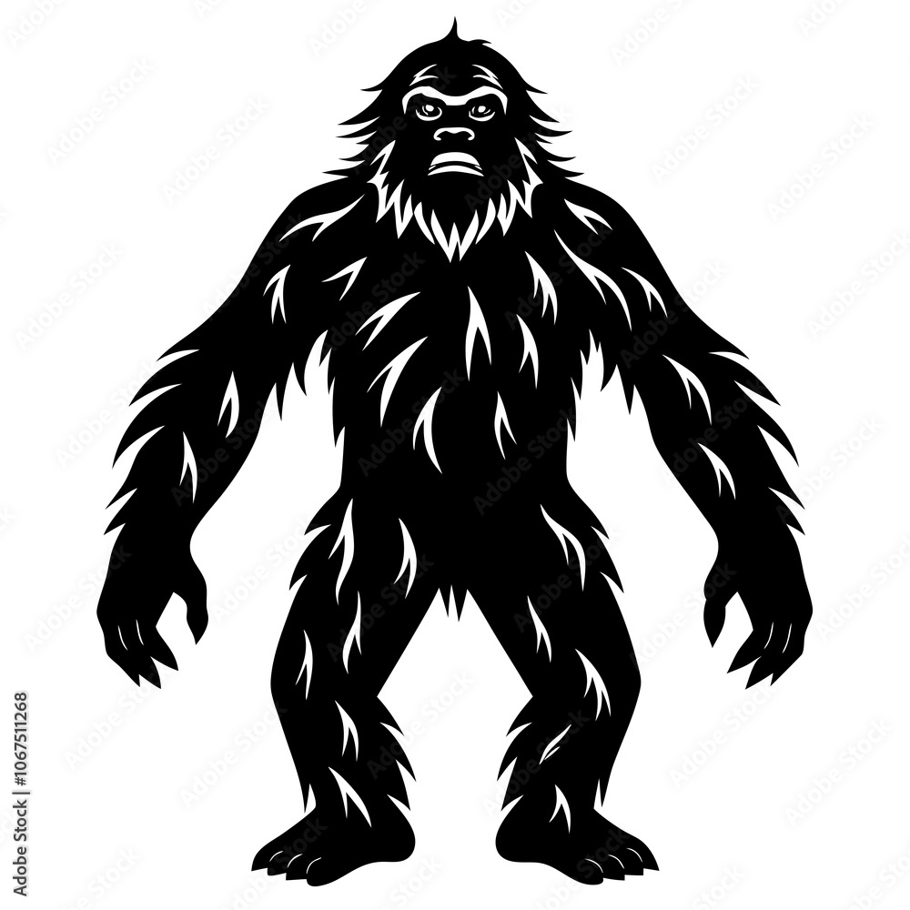 Obraz premium Bigfoot vector silhouette 