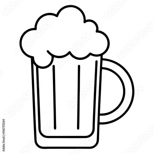 beer line art, beer silhouette,glass beer bottle icon shape symbol. beer vector illustration.hand drawn vector illustration isolated on white background.