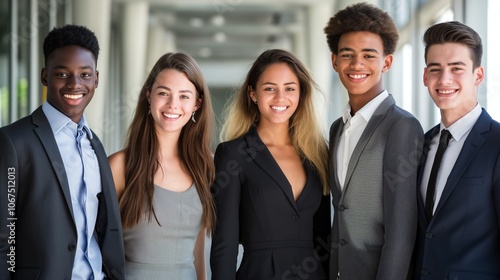 group of young business people with different ethnicity work together as a team