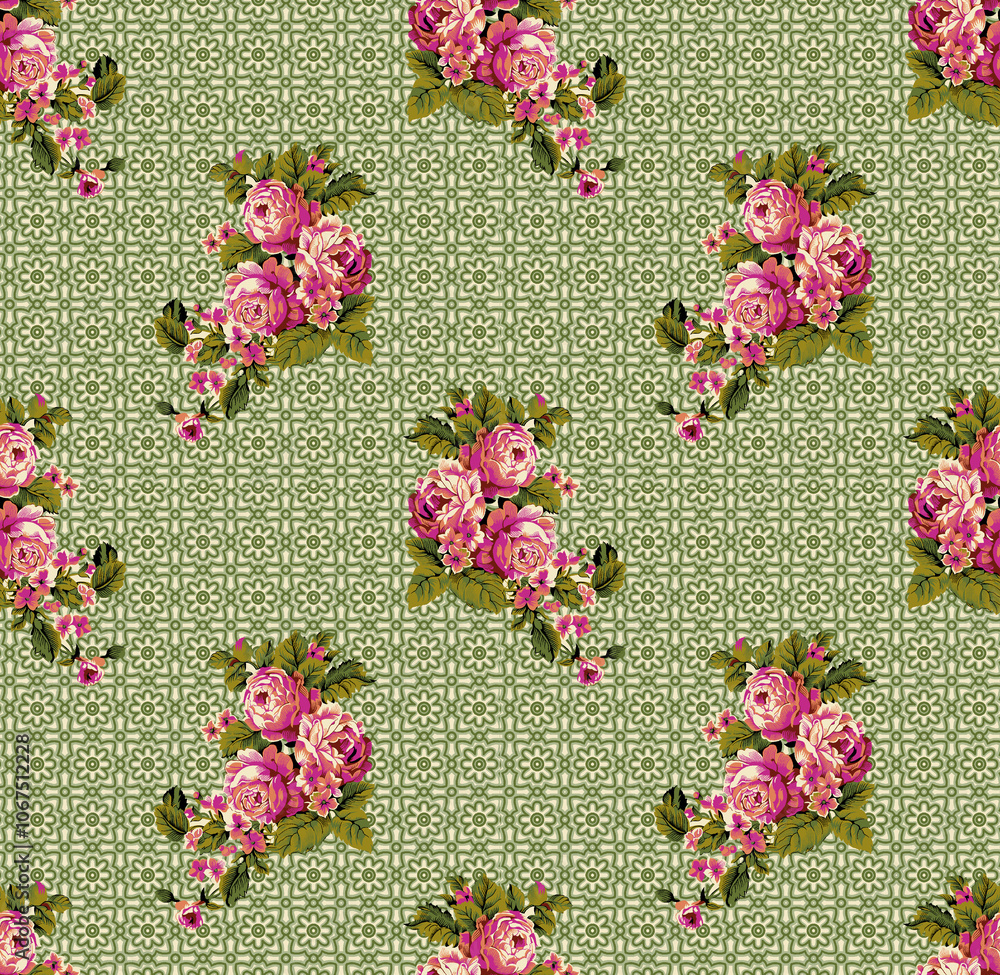 seamless beautiful wallpaper cards all over design floral leaf vintage ornament Victorian ethnic geometric print paisley