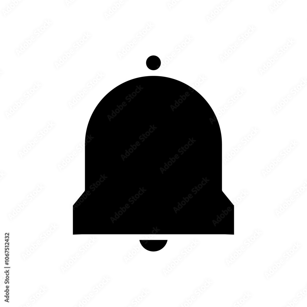Notification bell icon Black and white outline vector Notification bell icon Black and white outline vector