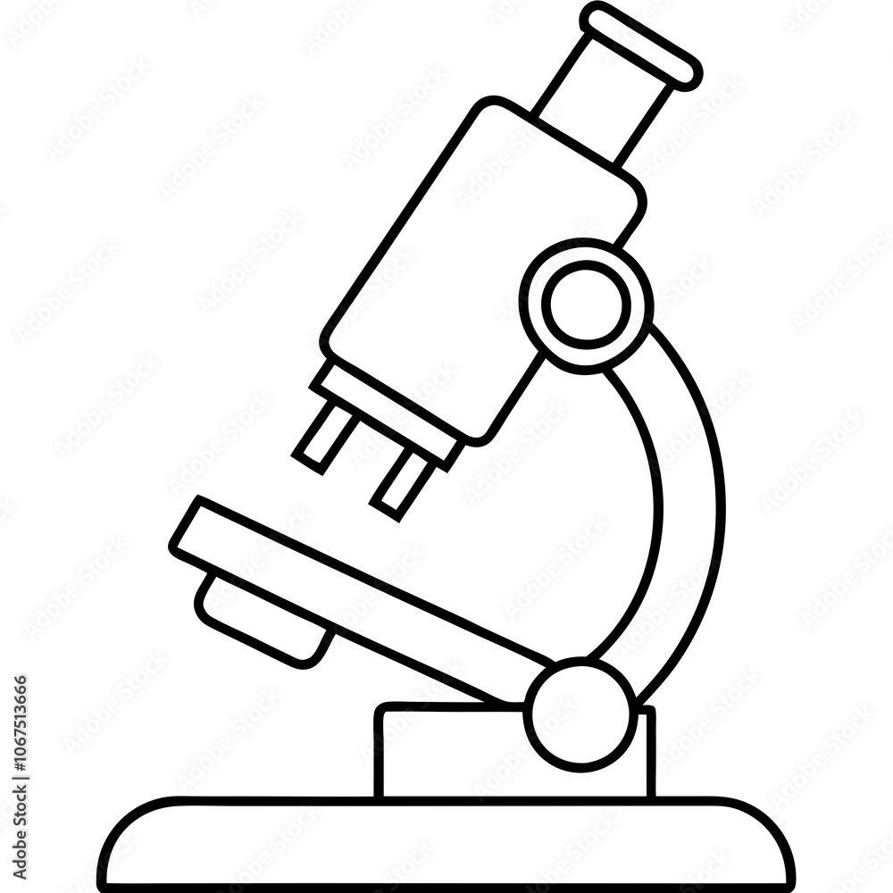 microscope line art vector silhouette microscope line art vector silhouette