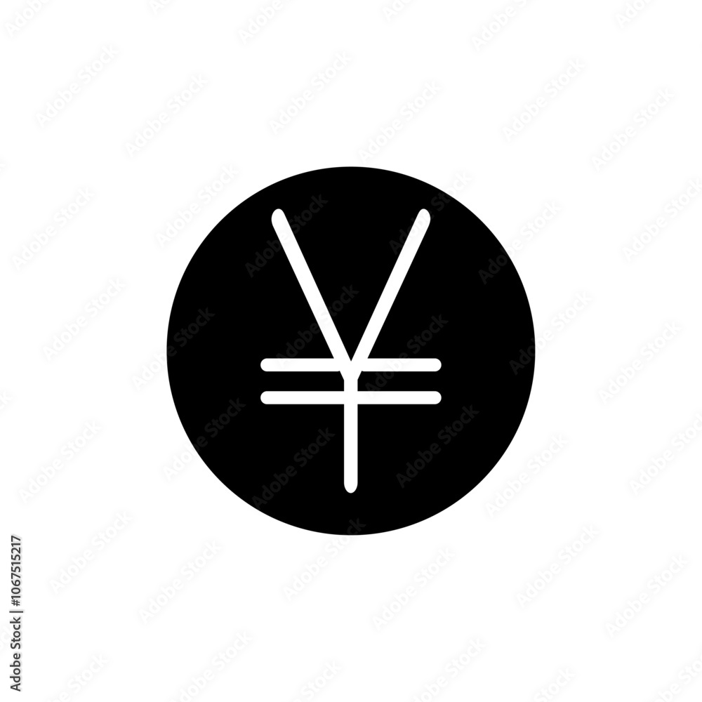 Yen icon Black and white outline vector Yen icon Black and white outline vector