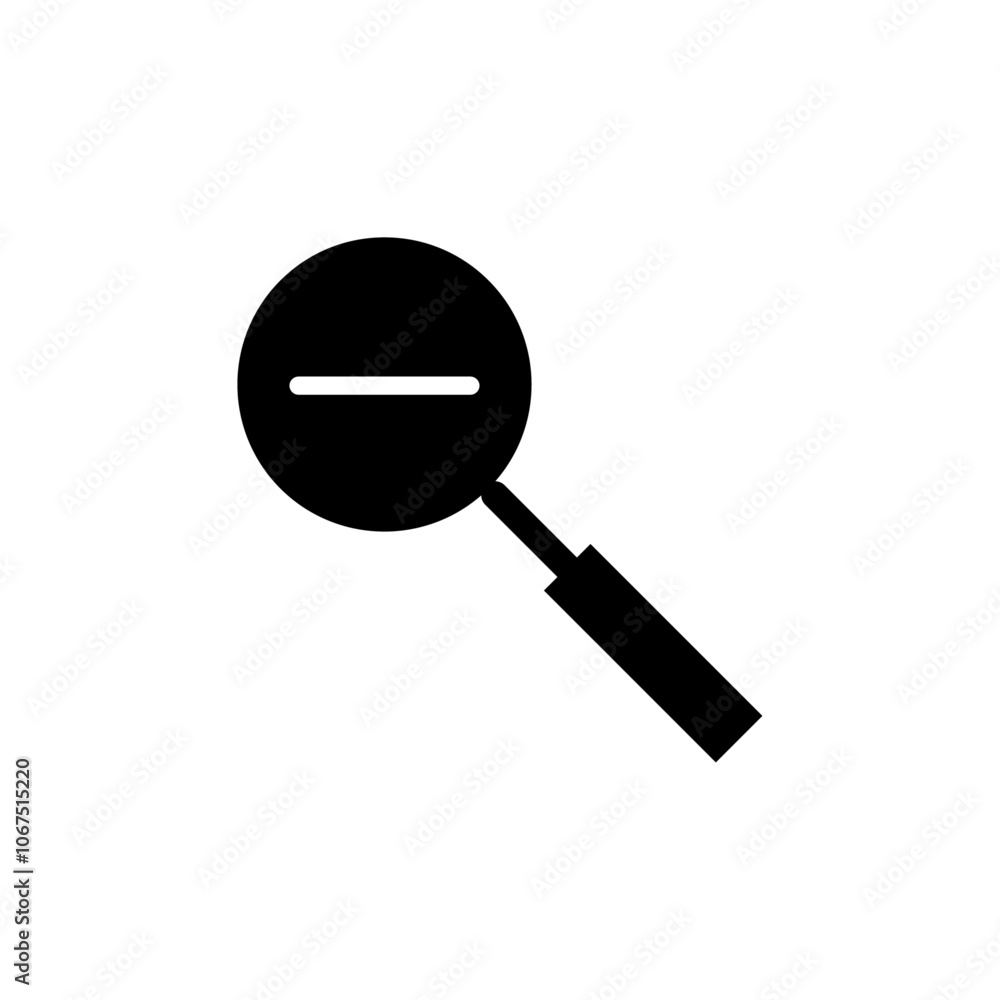 Zoom out icon Black and white outline vector Zoom out icon Black and white outline vector