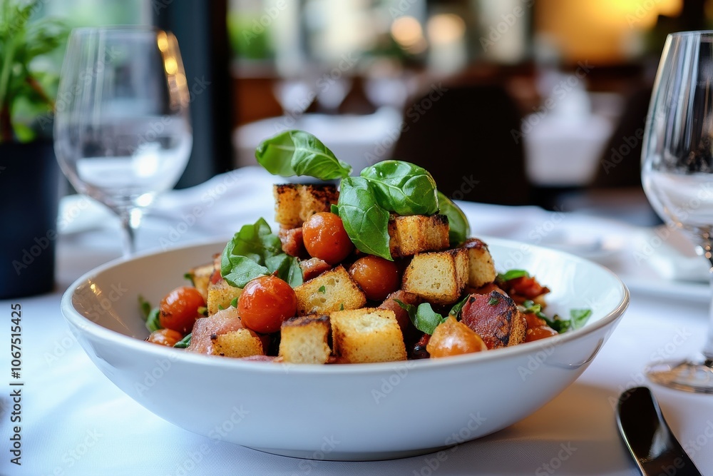 Vegan grilled plum and cherry tomato salad with pancetta Vegan grilled plum and cherry tomato salad with pancetta