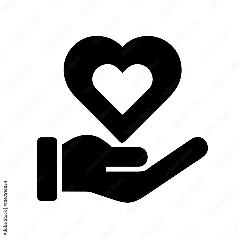 Heart in Hand Icon Heart in Hand Icon