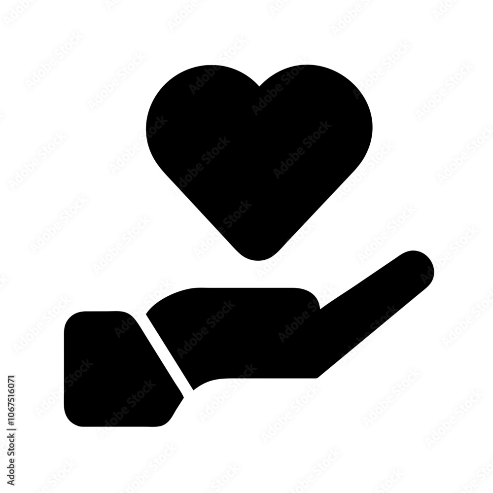 Heart in Hand Icon Heart in Hand Icon