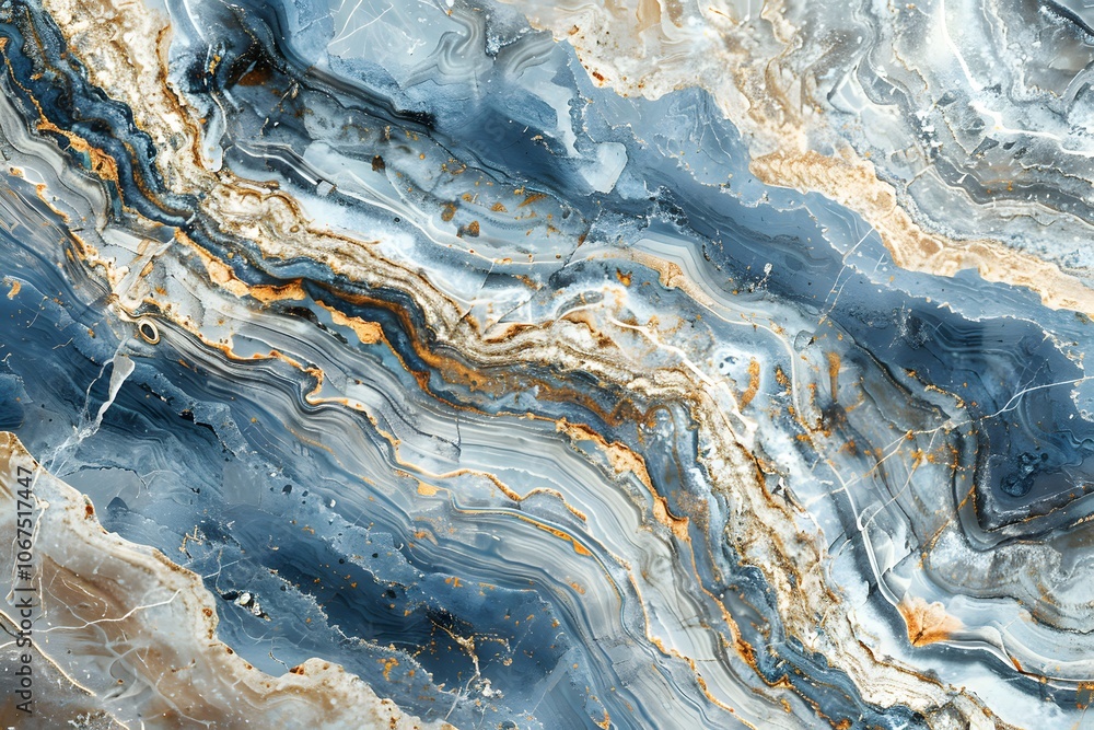 Stunning Blue and Gold Marble Texture with Intricate Patterns Stunning Blue and Gold Marble Texture with Intricate Patterns