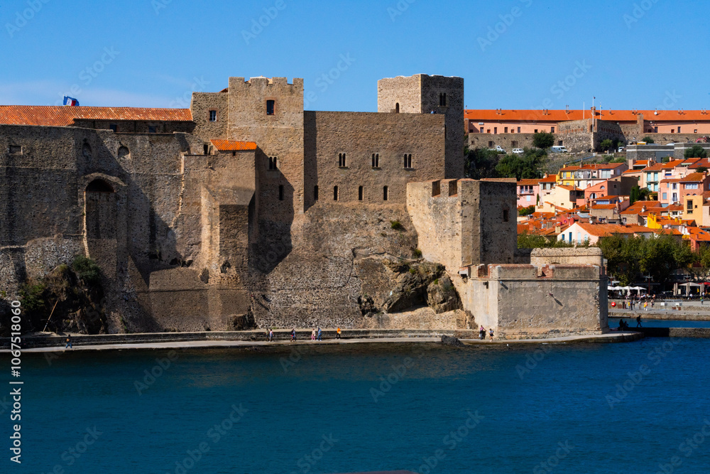 Obraz premium fortress castle old stone medieval architecture Collioure