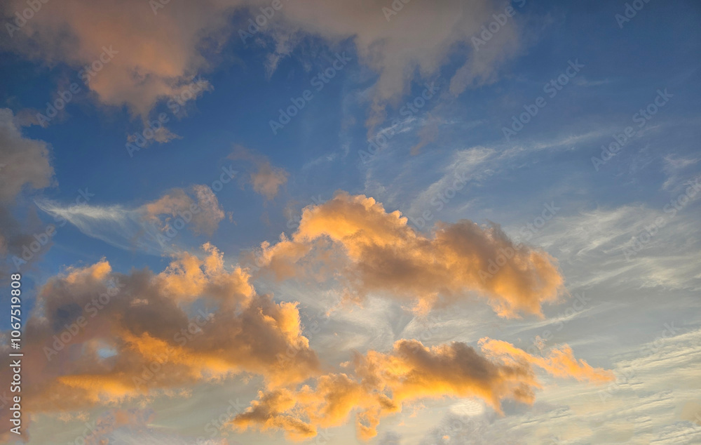 Beautiful sunset with colorful sky and clouds Beautiful sunset with colorful sky and clouds