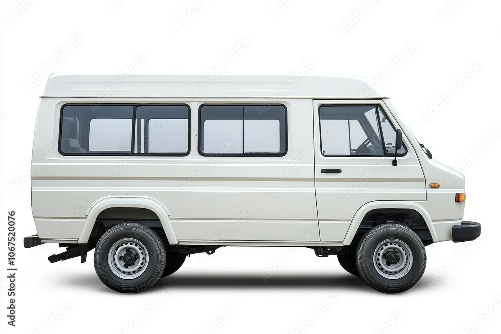 white delivery van against a white backdrop white delivery van against a white backdrop