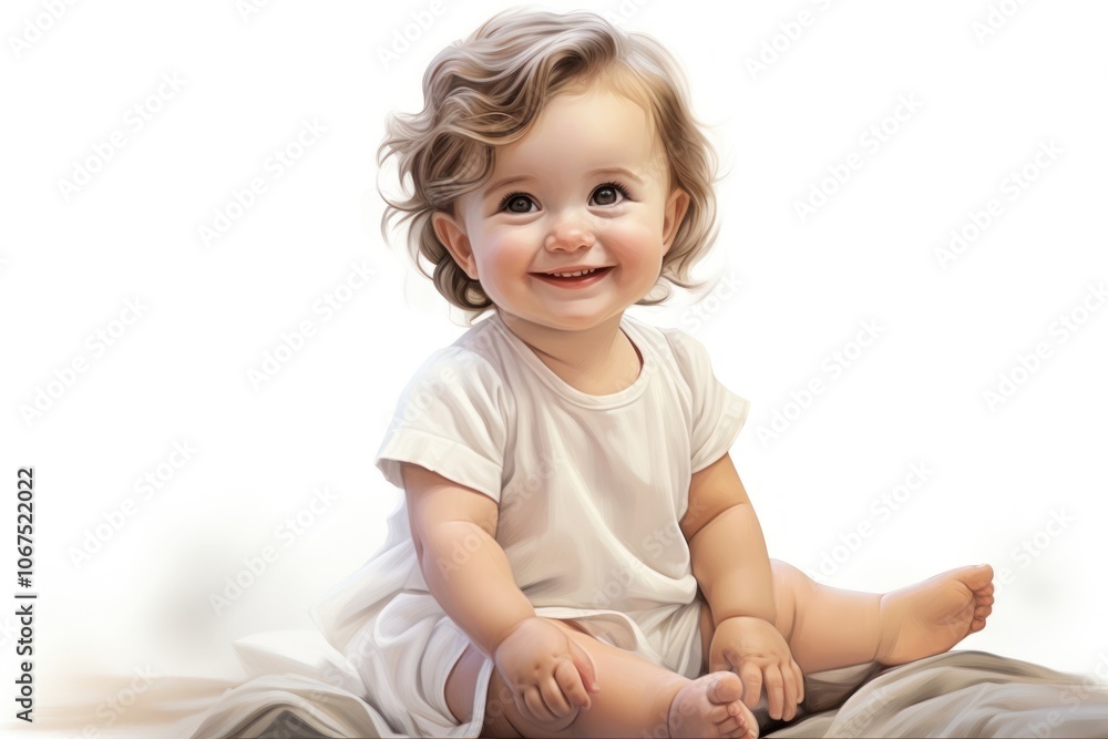 Baby portrait smiling sitting. Baby portrait smiling sitting.