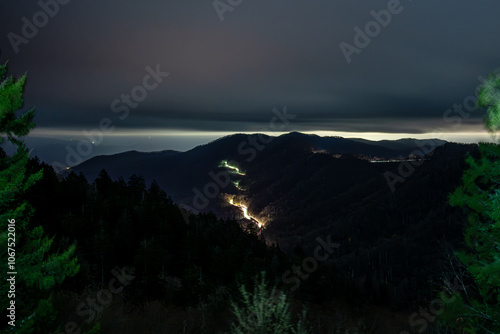 Gatlinburg, TN at night photo