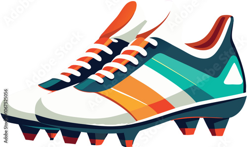 footballer boot vector