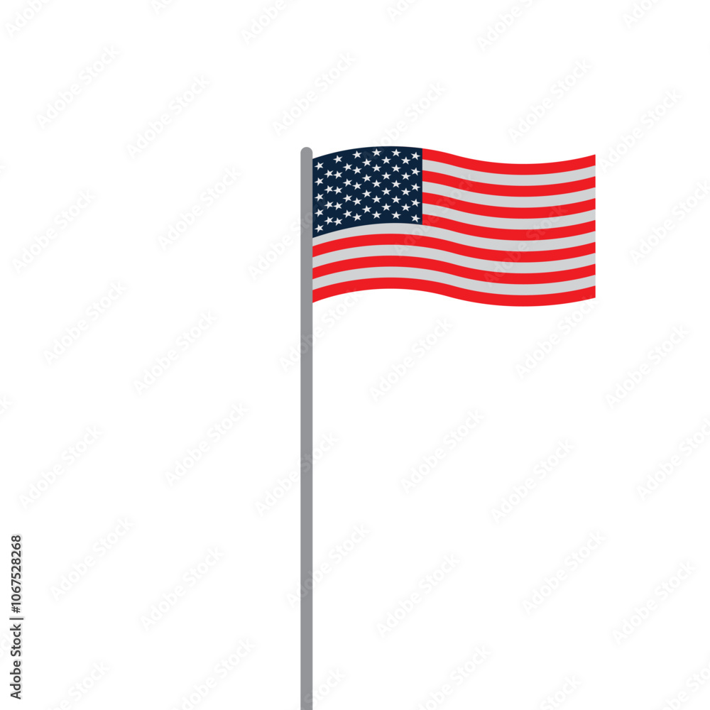 Fototapeta premium American Flag Icon