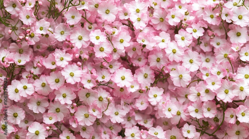 Beautiful flower background of pink gypsophila flowers. Flat lay, top view. Floral pattern. Beautiful flower background of pink gypsophila flowers. Flat lay, top view. Floral pattern.